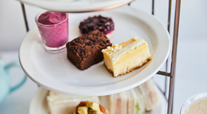 Guests enjoying afternoon tea in the teahouse